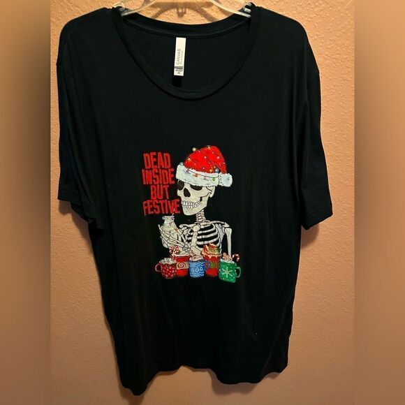 Sarcastic Sugar Skeleton Holiday shirt - Picture 1 of 7